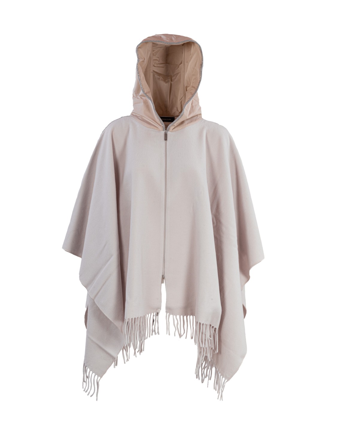 shop FABIANA FILIPPI  Cappa: Fabiana Filippi cappa con cappuccio.
Filato Platinum.
Cordoncino brillante.
Chiusura con zip.
Dettaglio frange.
Tessuto: 75% lana 15% seta 10% cashmere.
Fabbricato in Italia.. SAD213A714H903-VR1 number 1370624